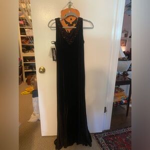 Evening gown black w/ beads